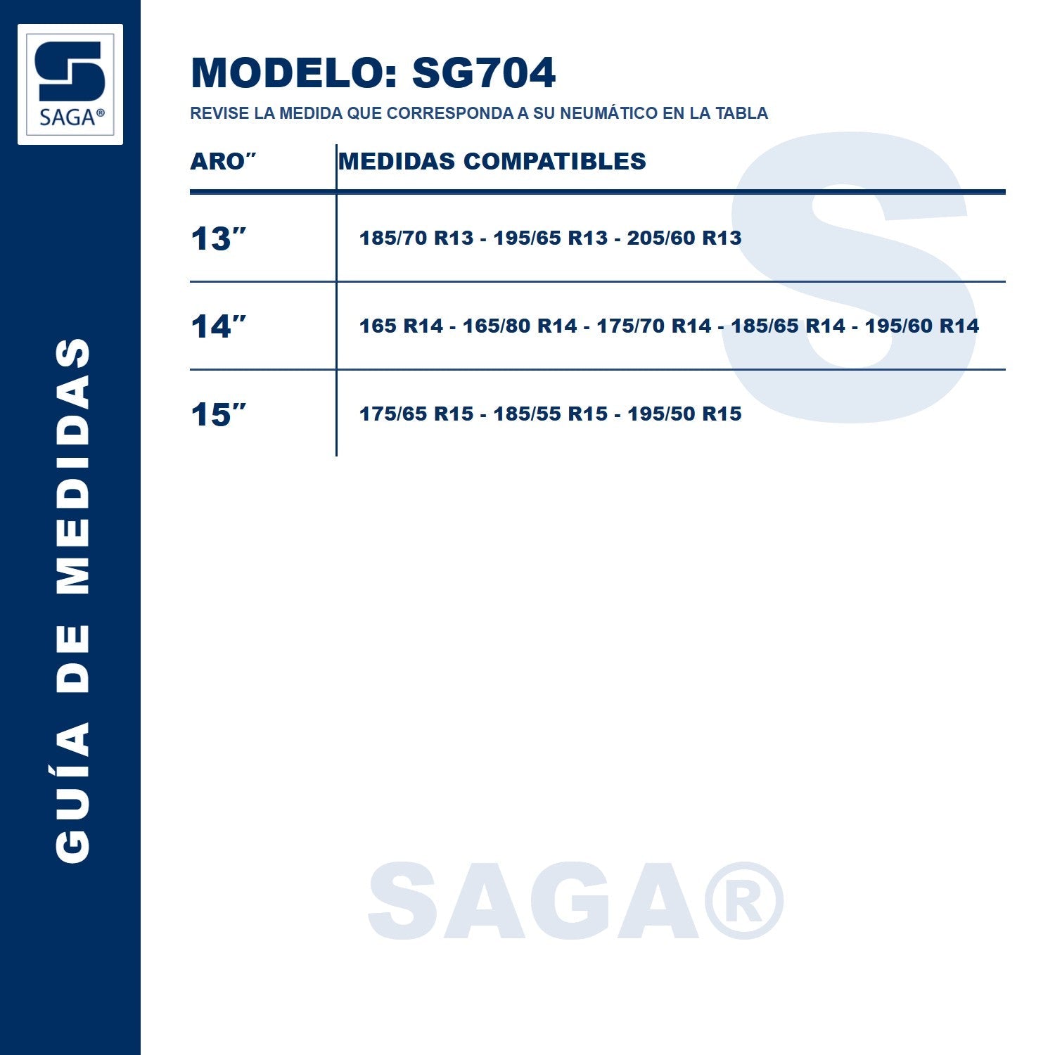 Par Cadenas SG-704 Saga® Fácil Montaje