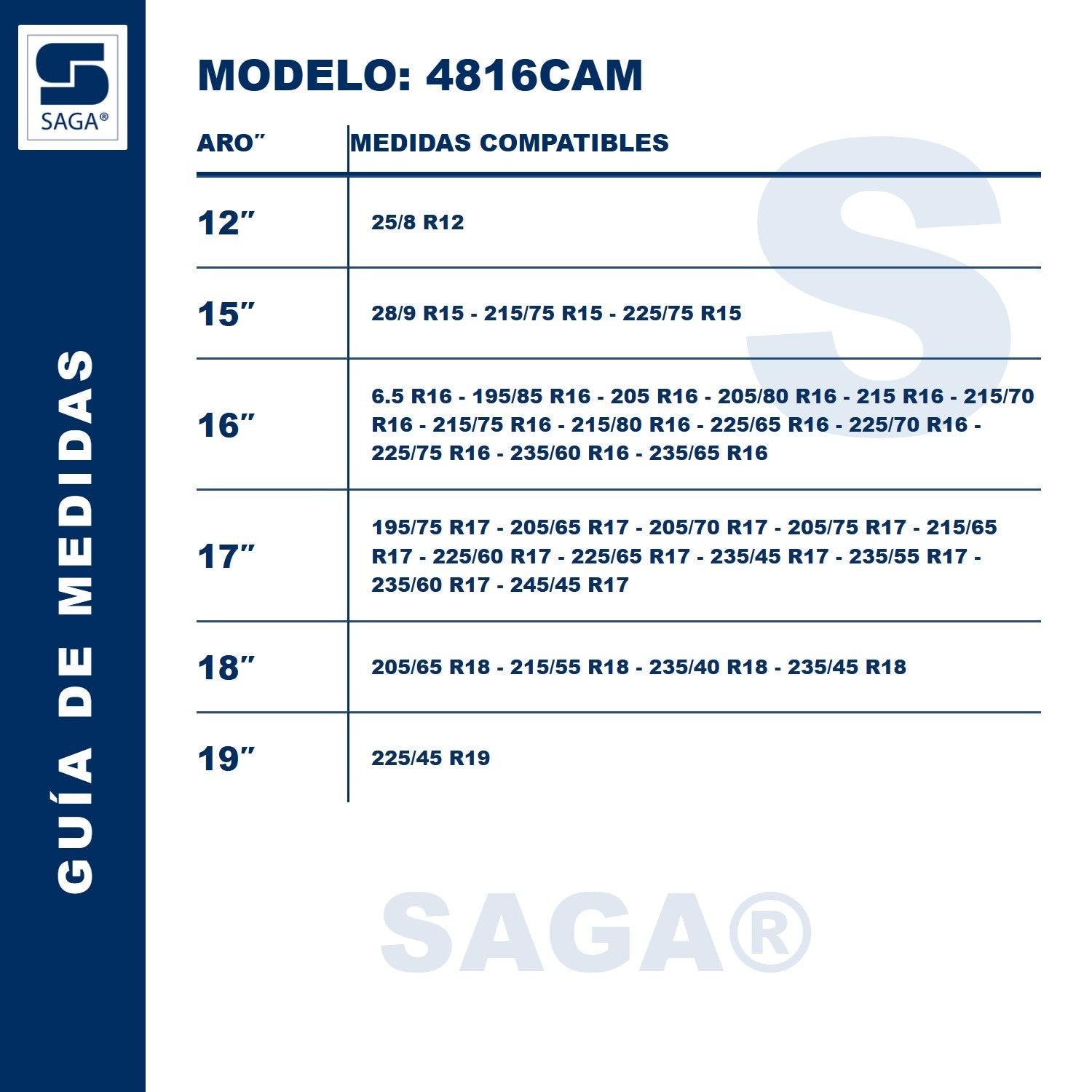 Par de Cadenas Para Nieve Dobles 4816 Saga®