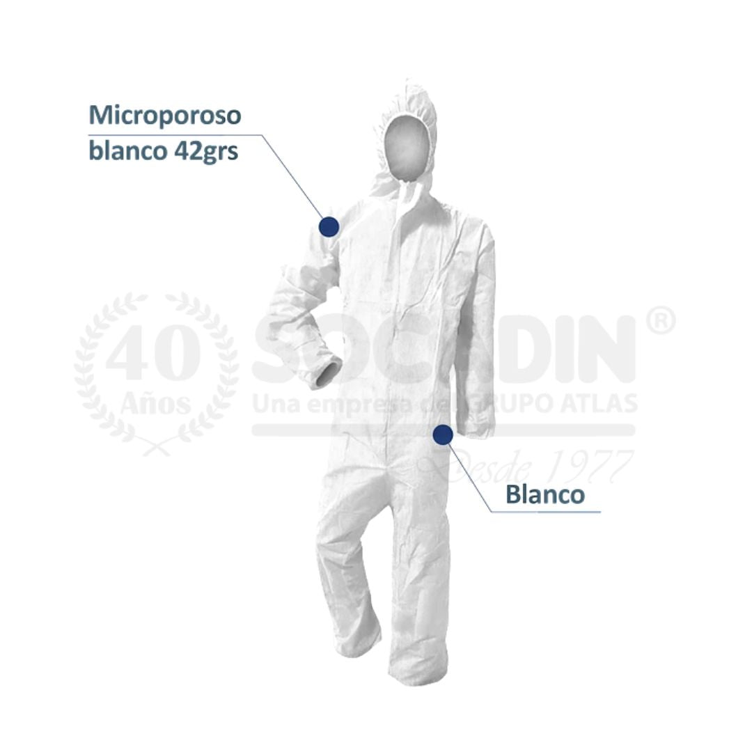 Buzo Desechable Eco Blanco 42 Grs. - M