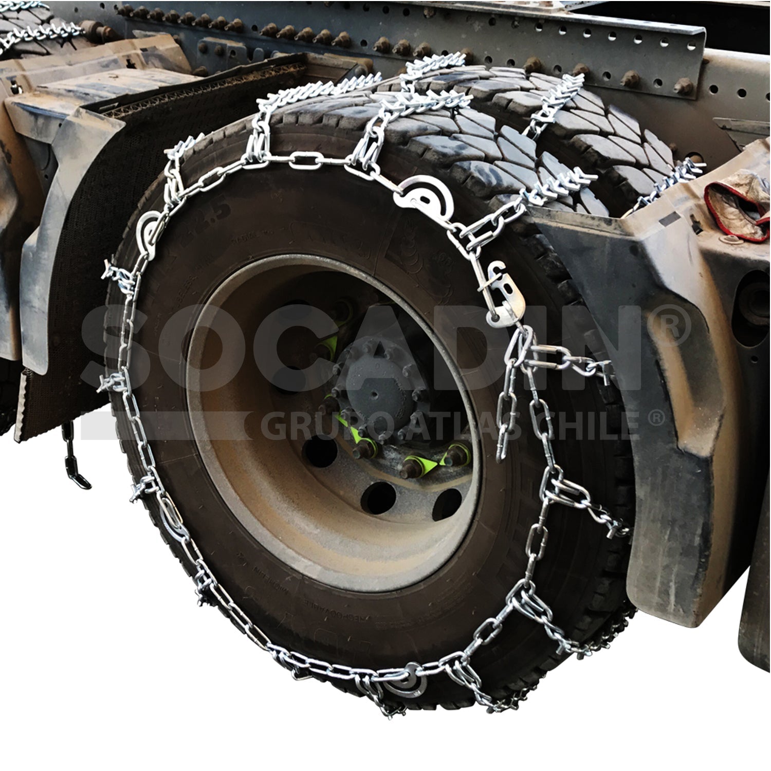 Cadenas Dobles Para Camion con rompehielos socadin saga para nieve, hielo y barro.