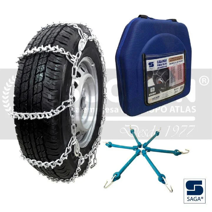 Kit cadenas para nieve con rompehielo y tensores