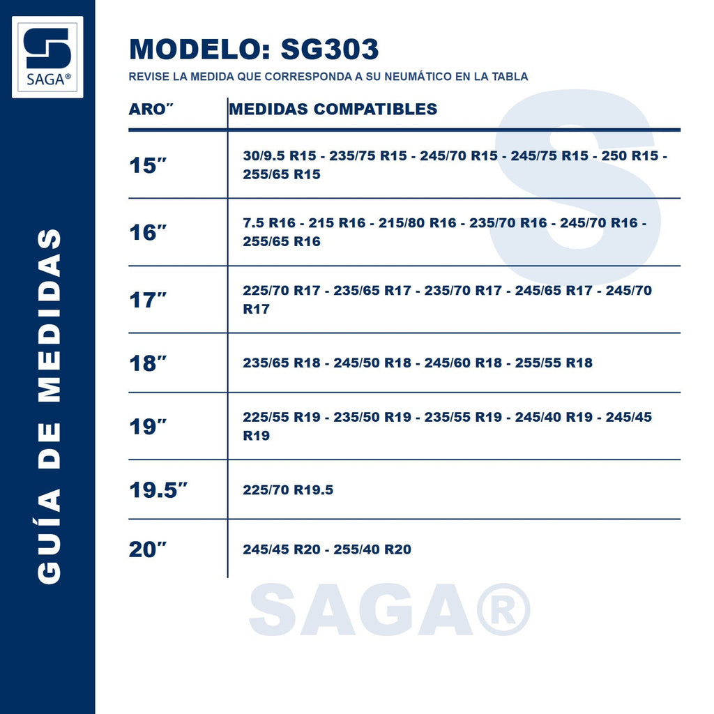 Par Cadenas SG-303 Saga® Fácil Montaje