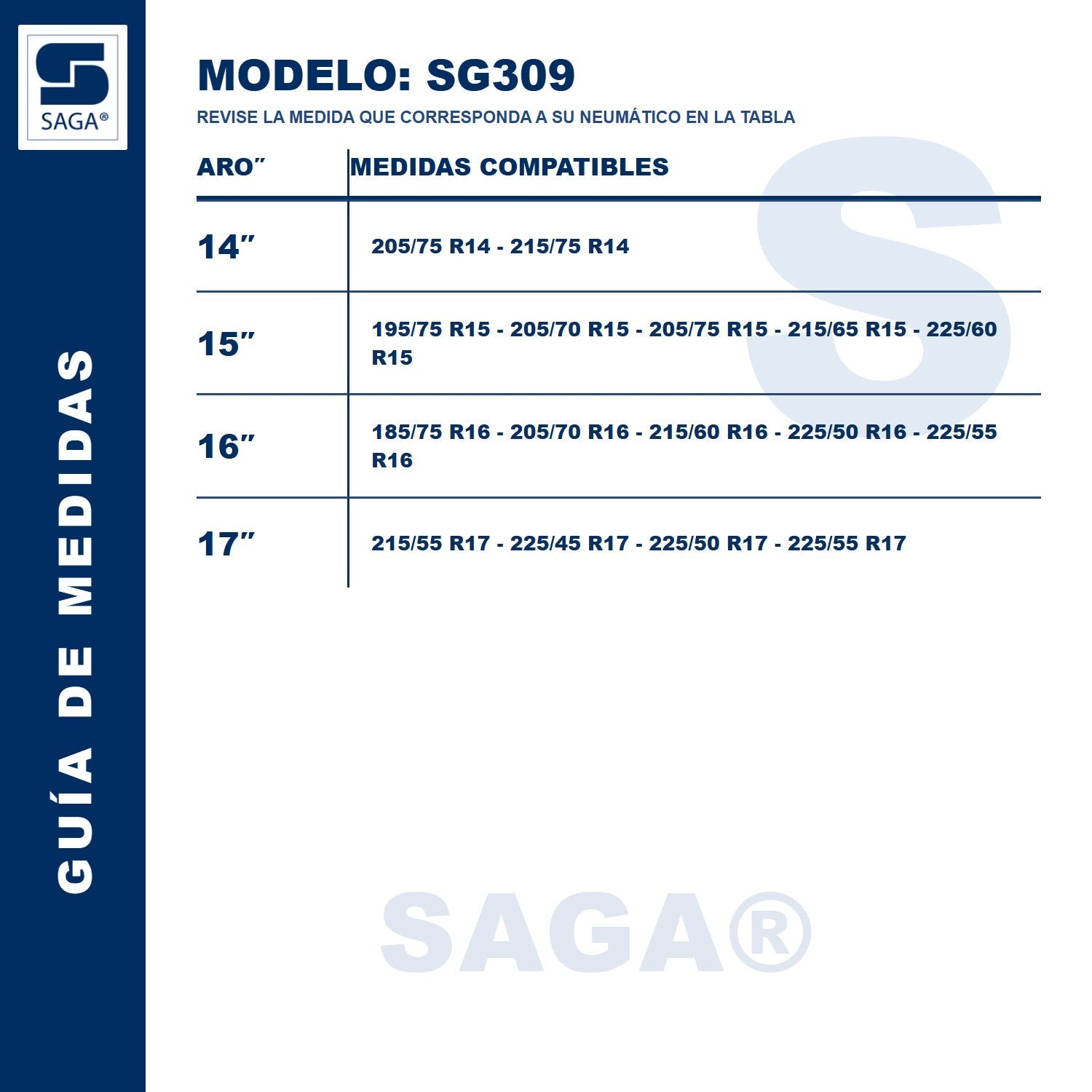 Par Cadenas SG-309 Saga® Fácil Montaje