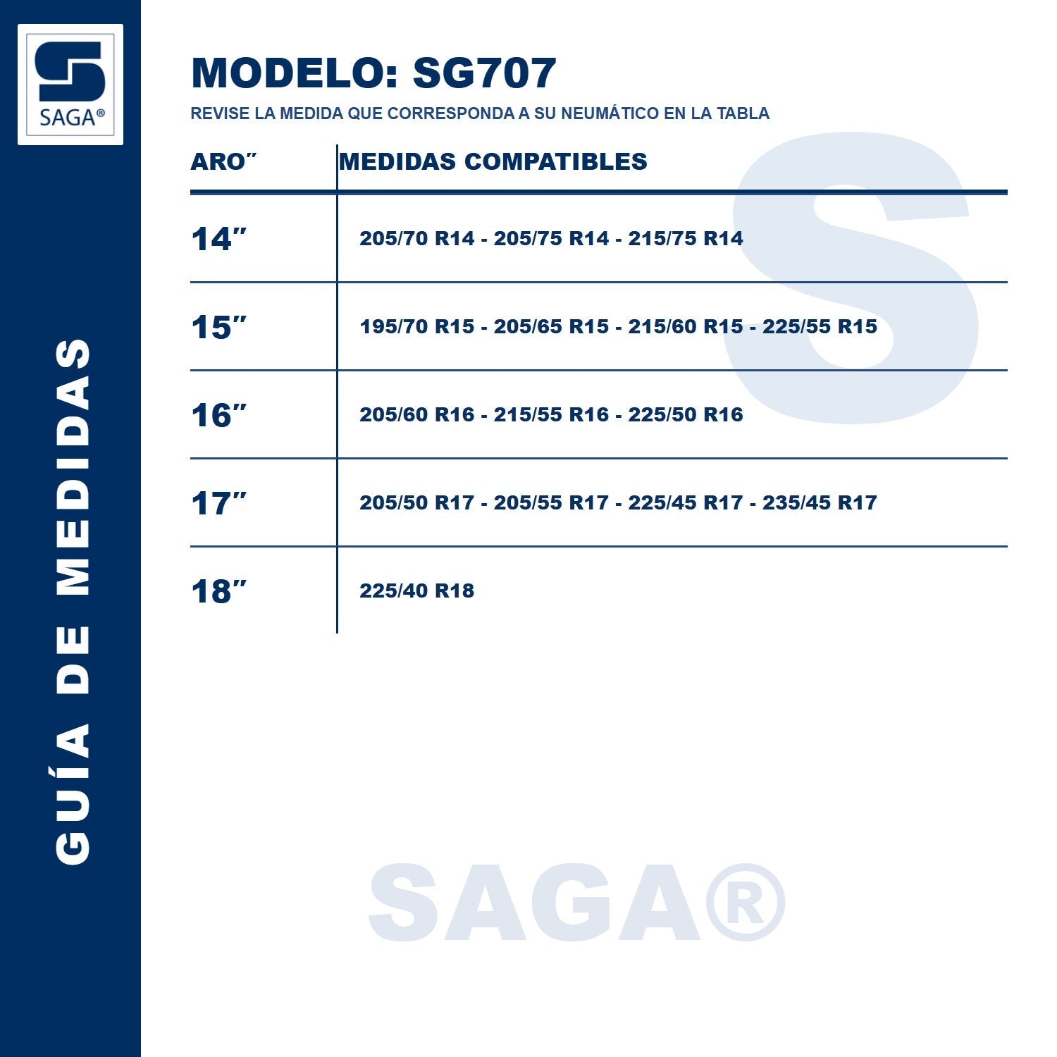 Par Cadenas SG-707 Saga® Fácil Montaje