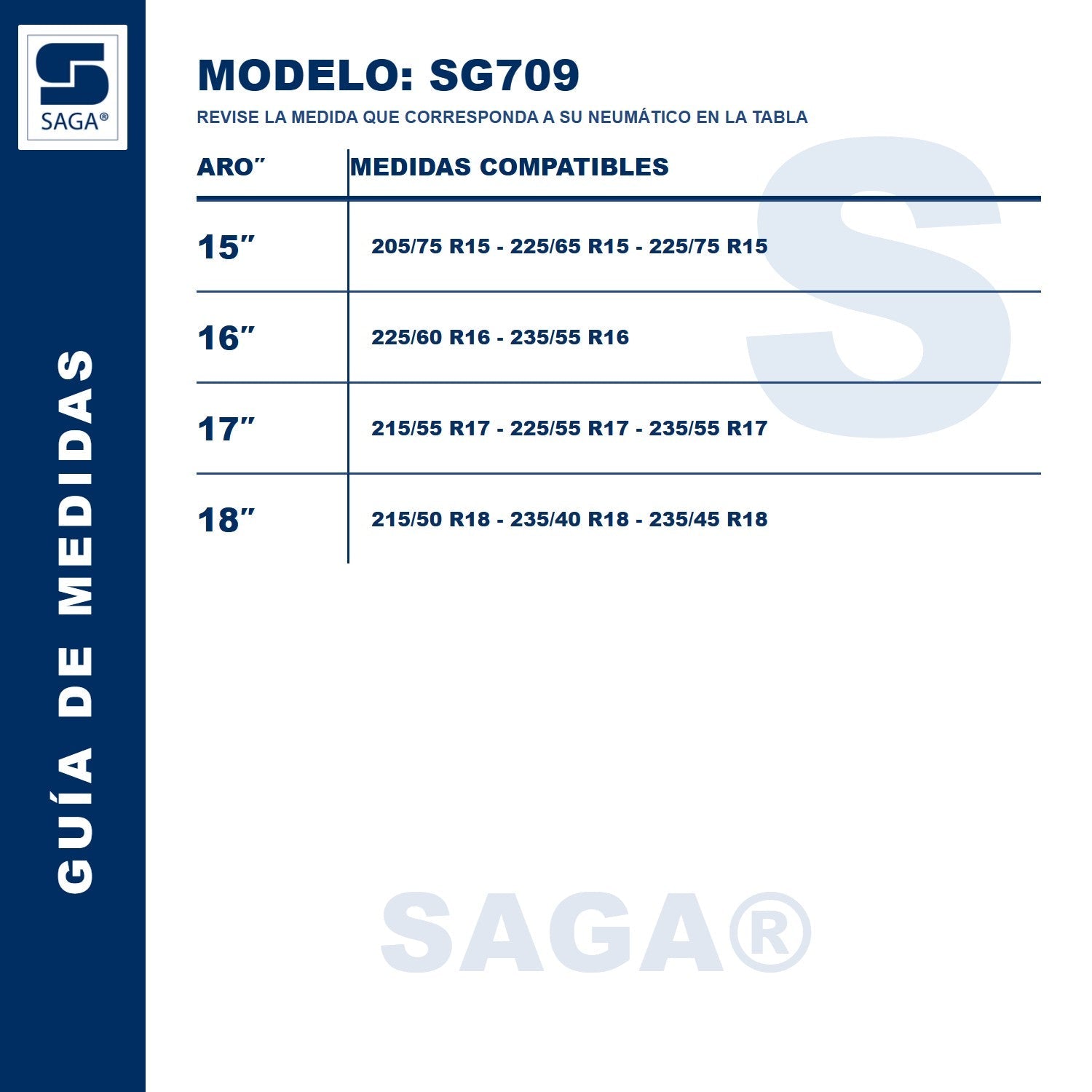 Par Cadenas SG-709 Saga® Fácil Montaje