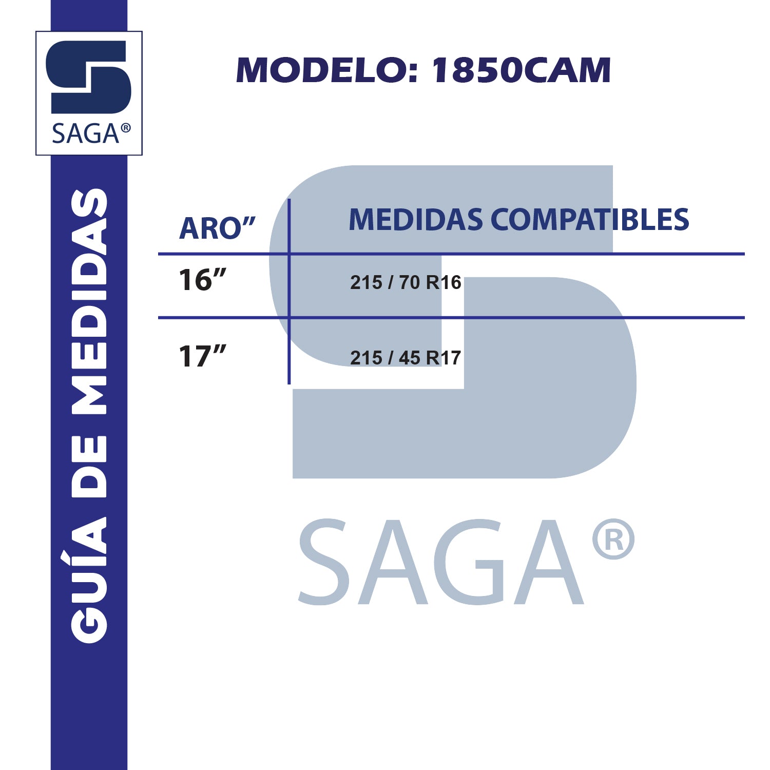 Par de Cadenas Para Nieve 1850 Saga® + Bolso