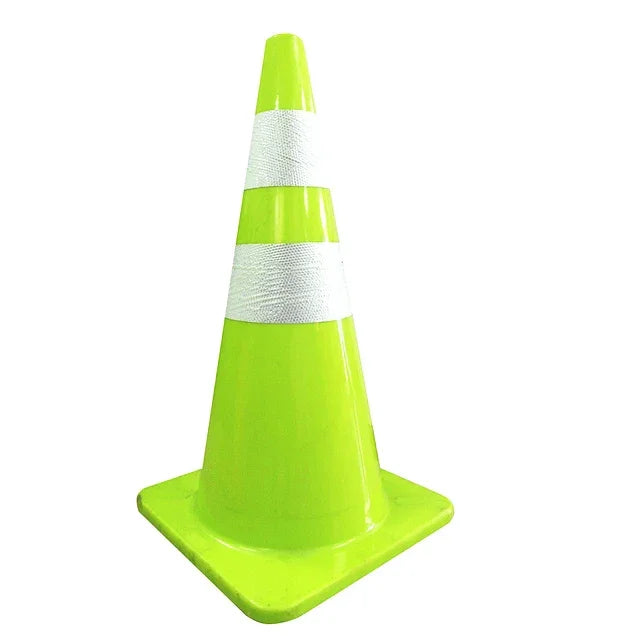 Cono Vial 28" con Cintas Reflectantes - Verde